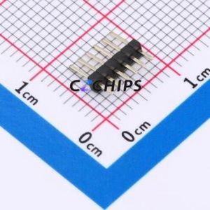 HC-PZ127-7.2L-1x6PZ Pin Header Through hole Component (THT),P=1.27mm Connector 1x6P 1.27mm Pin Header Single Row - Product Image 2