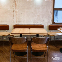 Booth canapé tabouret bar restaurant table commerciale et chaise restauration simple table meubles combinaison