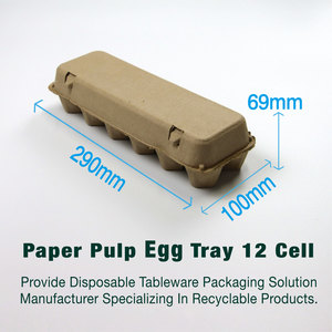 Biodegradable Eco-friendly 12 Hole <strong>Eggs</strong> Paper <strong>Packaging</strong> Tray Pulp Fiber <strong>Egg</strong> Carton Tray - Product Image 3