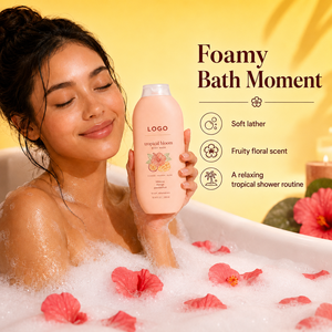 Gel Douche Doux Nettoyant Quotidien à Faible MOQ, Nourrit, Adoucit la Peau, Laisse une Sensation Fraîche et Revitalisante, Parfum Floral Fruité, Éclat Tropical - Product Image 3