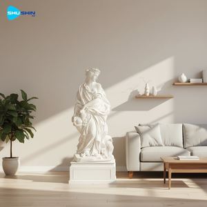 Escultura de Mármol Clásica Inspirada en la Fuente de <span class=keywords><strong>Trevi</strong></span>, Figura Femenina Hecha a Mano con Cornucopia, Diosa de la Abundancia para Iglesia o Jardín - Product Image 6