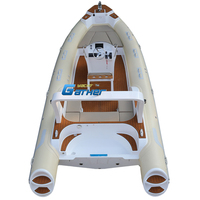 Offre Spéciale RIB760B Deep V Double coque Hypalon/PVC fibre de verre RIB bateau gonflable à vendre
