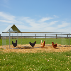 Gallinero de acero galvanizado de 16.4'x3.3'x4.9' para uso en granjas avícolas - Product Image 2