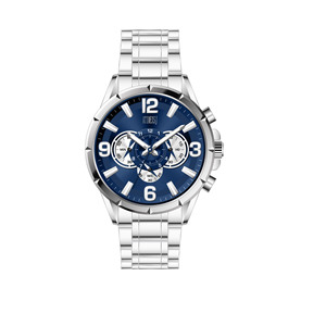 Montre Horizon avec bracelet en métal, mouvement à quartz, design structuré audacieux, idéale pour un usage quotidien, professionnel et festif. - Product Image 2