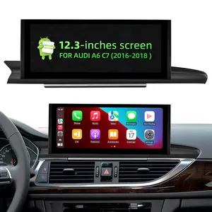ZLH 12.3" 1920 * 720 Touch Screen 8Core CARPLAY Android AUTO for Audi a6 c7 2016 2017 with Gps Radio Video