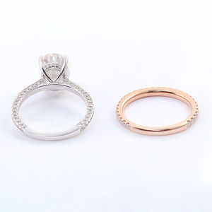 Joyería Original al por Mayor, Preciosa, de Oro de 10k. Anillo de Moissanita con Certificado, Anillo Personalizado con Nombre, Joyería para Mujer - Product Image 2