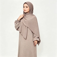 Abaya noire à capuche pour femme, manches chauve-souris, poignets smockés, tenue modeste, vêtement islamique musulman, longueur au sol, couvrante