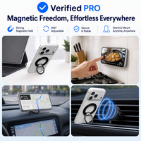Support magnétique pliable antidérapant en alliage d'aluminium et biodégradable FGX CX-20 pour tablettes et téléphones portables (usage domestique et professionnel)