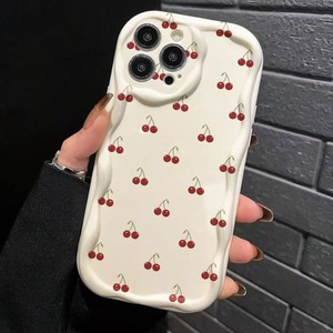 Funda Protectora para Teléfono Móvil con Diseño de Lazo y Estampado de Cerezas, Estilo Lente, Pintura UV, Resistente a Impactos, TPU, para S10 S20 S30 <span class=keywords><strong>S40</strong></span> - Product Image 5
