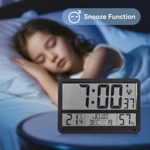 New Promotion Electronic Lcd <strong>Uk</strong> Radio Control Alarm <strong>Large</strong> Outdoor Watch Hours Atomic Desktop Digit <strong>Wall</strong> <strong>Clock</strong> for <strong>Wall</strong> - Product Image 4