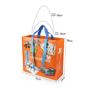 Wholesale Manufacturer's Custom Eco-friendly Reusable Pattern Laminated PP Woven Shopping Bags