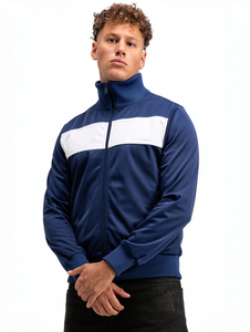 Nouvelle veste universitaire en jean déchiré et délavé pour homme, col à revers, fermeture éclair, couleur unie, respirante, vêtement décontracté pour jeunes hommes, hauts d'automne - Product Image 1