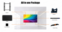 Mur vidéo LED Micro HD d'intérieur entièrement noir P0.9mm P1.2mm P1.5mm, Écran d'affichage LED COB 4K 8K pour salle de conférence