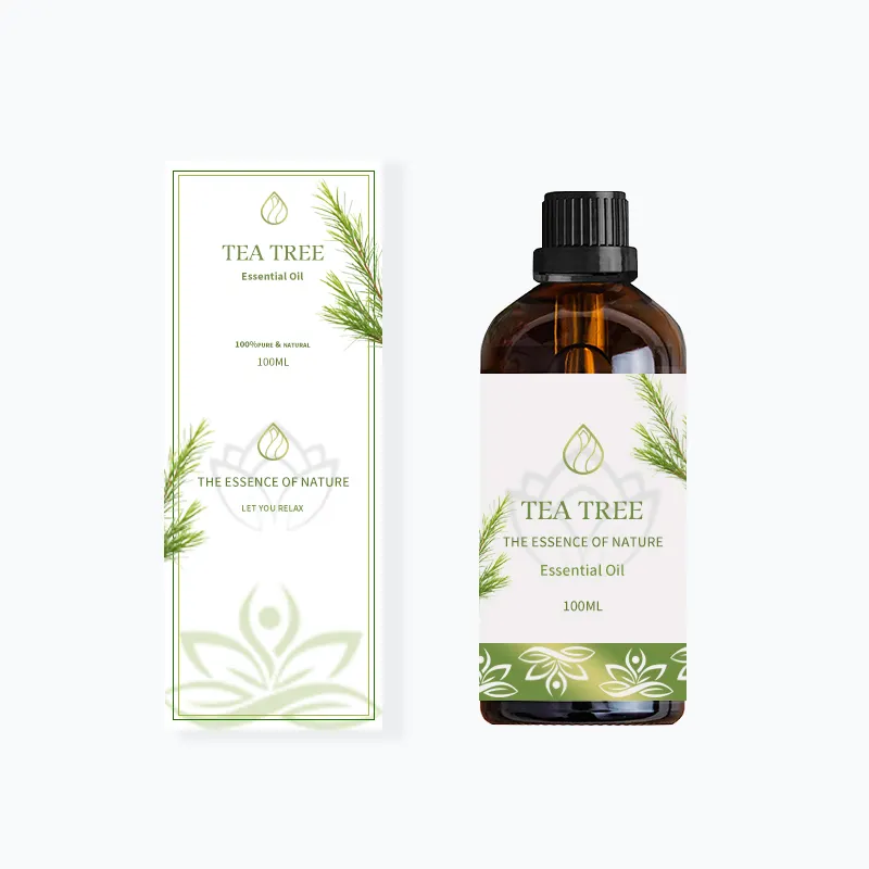 Óleo essencial de árvore de chá 100% natural, venda por atacado, óleo essencial de árvore de chá, removedor de acne e espinhas, usa para prevenir o crescimento do cabelo