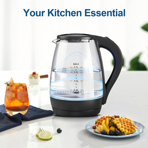 Bouilloire Électrique en Verre OEM 1,8 L 1500 W à Ébullition Rapide avec LED et Arrêt Automatique, Logo Personnalisé pour Hôtels et Restaurants (Vente en Gros) - Product Image 6