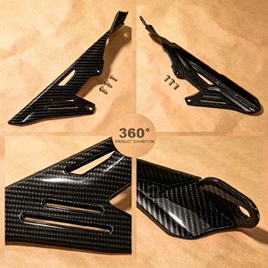 Protezione Catena in Vera Fibra di Carbonio Bolt-On per Surron Light Bee X, Ricambi Segway X260 X160, Modifica Carter Pignone - Product Image 5