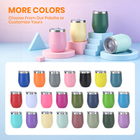 Gobelet à café isotherme double paroi en forme d'œuf de 12 oz, personnalisable avec logo, en acier inoxydable sans BPA, avec couvercle, vente en gros