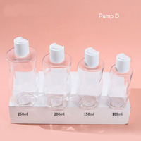 Pack P-LAN 100ml 150ml 200ml 250ml Bouteille en plastique PET transparente pour shampoing, huile capillaire avec pompe à lotion