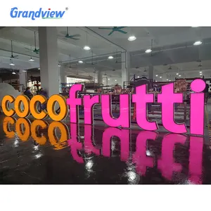 Customized Led Channel Letters Outdoor Store Signage 3d Acrylic Logo Letter Sign