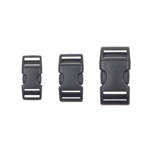 Double Adjustable Plastic Buckle 1.5cm 2.0cm 2.5cm Inner Diameter For Bags Belts <b>Webbing</b> Helmet <b>Straps</b> Black - Product Image 3