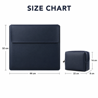 Housse pour ordinateur portable en cuir PU personnalisée de 17 pouces avec pochette pour accessoires, étui de protection multifonctionnel pour ordinateur portable pour les voyages d'affaires OEM ODM