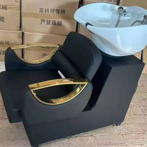 A Popular One-Setting Gold Barber Chair with Wash Unit Wholesaler/Distributor Shampoo Chair for Sale Wholesaler Distributor - Product Image 5