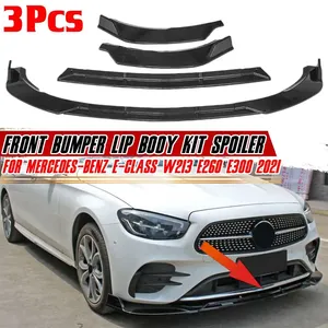 ลิปกันชน W213 ABS กันชนหน้ารถยนต์ที่เบนขอบกันชนหน้ารถยนต์สปอยเลอร์ป้องกันริมฝีปากสำหรับ Mercedes สำหรับ Benz W213 E Class E300 E260 2021 - Product Image 1