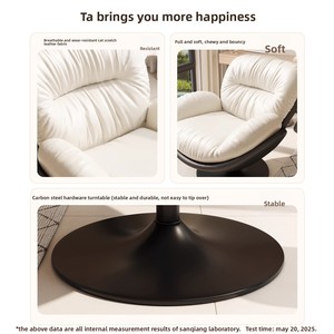 Sillón Giratorio con Forma de Huevo para el Hogar, Elevable, Desmontable, Lavable, Sofá Moderno, Sillón <span class=keywords><strong>Reclinable</strong></span> Individual para Balcón - Product Image 3
