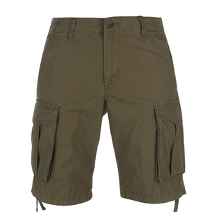 Shorts d'été pour hommes, taille élastique, coupe décontractée, prêts pour la plage, confortables, respirants, 100% coton, couleur unie, formels, en vente - Product Image 1
