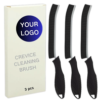 Nettoyage ménager des crevasses 3 en 1 Brosse à poils durs Gap Dead Corner Crevice Gap Cleaning Brush