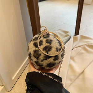 Mini petit sac femmes 2024 hiver nouveau léopard chaîne femmes sac à bandoulière balle ronde sac - Product Image 3