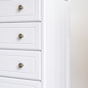 Sleek 4-Slide Wooden Highboy, Functional Utility Cabinet & Garment Storage for Compact Spaces - Product Image 4