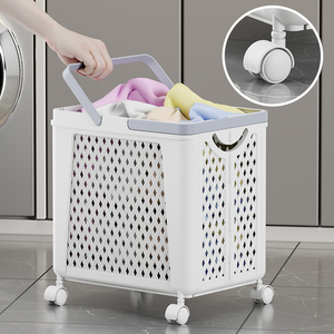 Dirty <strong>Laundry</strong> Basket Folding <strong>Hamper</strong> Collapsible <strong>Laundry</strong> Basket <strong>Laundry</strong> Basket <strong>Foldable</strong> with White Color - Product Image 2