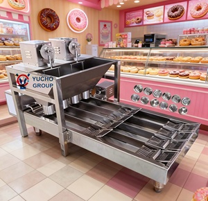 YUCHO Industrial 4 Row Full Automatic <strong>Donut</strong> Equipment Doughnut Making Machine for Mini Medium <strong>Big</strong> <strong>Donuts</strong> - Product Image 1