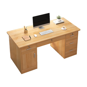 Modern Minimalist <strong>Desk</strong> with Single Office Staff Computer <strong>Desk</strong> <strong>Bedroom</strong> Home <strong>for</strong> Lock Drawers Artificial Board Surface - Product Image 6