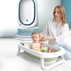 babg ванна Suppliers-Складная Ванна может сидеть или лежать, силиконовая виниловая Кукла Детская ванна складная детская новорожденных детская ванночка