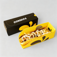 Boîte à emporter personnalisée en carton biodégradable pour hamburgers, poulet frit, corn-dogs, frites, poulet, bento, boîte à lunch