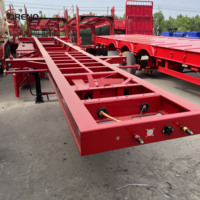Semi-remorque squelette très robuste de 40 pieds, châssis de conteneur squelette, 3 essieux, capacité de charge de 40 tonnes, modèle de remorque de camion