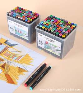 Set 48colors Marker <b>Pens</b> Wholesaler Dual Tips Marker <b>Pen</b> for DIY <b>Painting</b> Marker <b>Pens</b> with High Quality PP Bags - Product Image 3