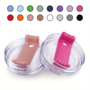 विभिन्न स्टॉक 40 औंस ऑटो कॉफी मग स्प्लैश प्रूफ रिसाव प्रूफ टंबलर कप लाइड्स मल्टी कोला प्लास्टिक पारदर्शी लीकप्रूफ कप ढक्कन - Product Image 3