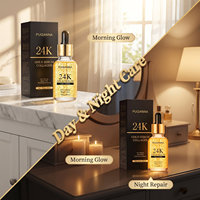 Sérum facial liquide de haute qualité 30 ml avec compte-gouttes, infusé à l'or 24 carats, vitamine C, acide hyaluronique, hydratant, anti-rides, raffermissant