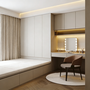 Armario de Madera Personalizado para Dormitorio Familiar con Espacio de Almacenamiento, Tatami, Escritorio y Gabinete para Ropa, Ideal para Apartamentos y Villas Modernas - Product Image 3