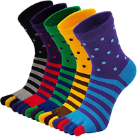 Chaussettes de sport athlétiques unisexe en coton à cinq doigts avec logo personnalisé, respirantes, écologiques, séchage rapide, OEM (bas/corps)