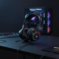 Casque de jeu filaire à réduction de bruit Symphony, vente chaude, avec microphone, qualité haute fidélité, connecteurs USB omnidirectionnels