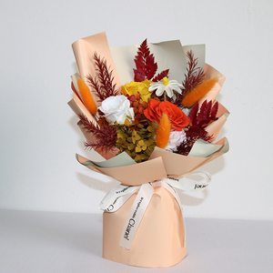 Matrimonio sposa conservato vera e propria rosa secca finestra avvolgente fiori eterni Bouquet - Product Image 5