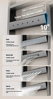 Olife Banos Salle de bain moderne 360 degrés Douche supérieure LED Affichage numérique Panneaux de douche thermostatiques Touches de piano Ensemble de douche pour salle de bain