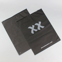 Sacs en plastique refermables écologiques avec impression personnalisée, transparents/givrés, noirs, pour vêtements
