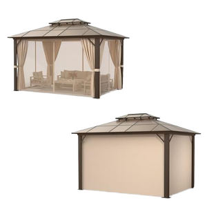 <span class=keywords><strong>Pergola</strong></span> à structure en acier avec pavillon de jardin extérieur en alliage d'<span class=keywords><strong>aluminium</strong></span>, gazebo en <span class=keywords><strong>polycarbonate</strong></span> et revêtement en poudre pour application sur balcon - Product Image 2