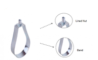 Vente directe d'usine Système de mesure en pouces Raccord de serrage de tuyau d'arrosage galvanisé perforé avec clips de tuyau