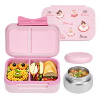 Nouveautés : Boîte à lunch pour enfants avec pot isotherme, sans BPA, mini-contenant alimentaire, boîte à bento 2 compartiments avec coussin de refroidissement